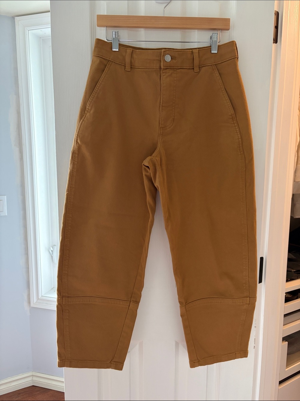 Everlane utility barrel pants in oak brown